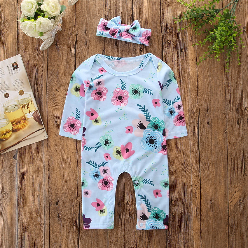 

Baby Girl Allover Flower Jumpsuit