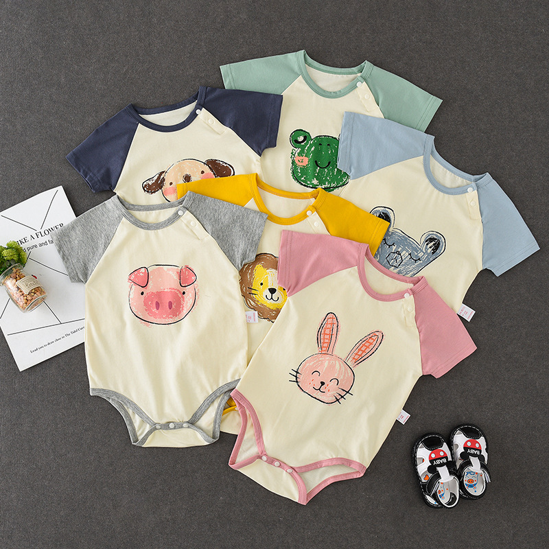 

Baby Cartoon Print Round Neck Bodysuit