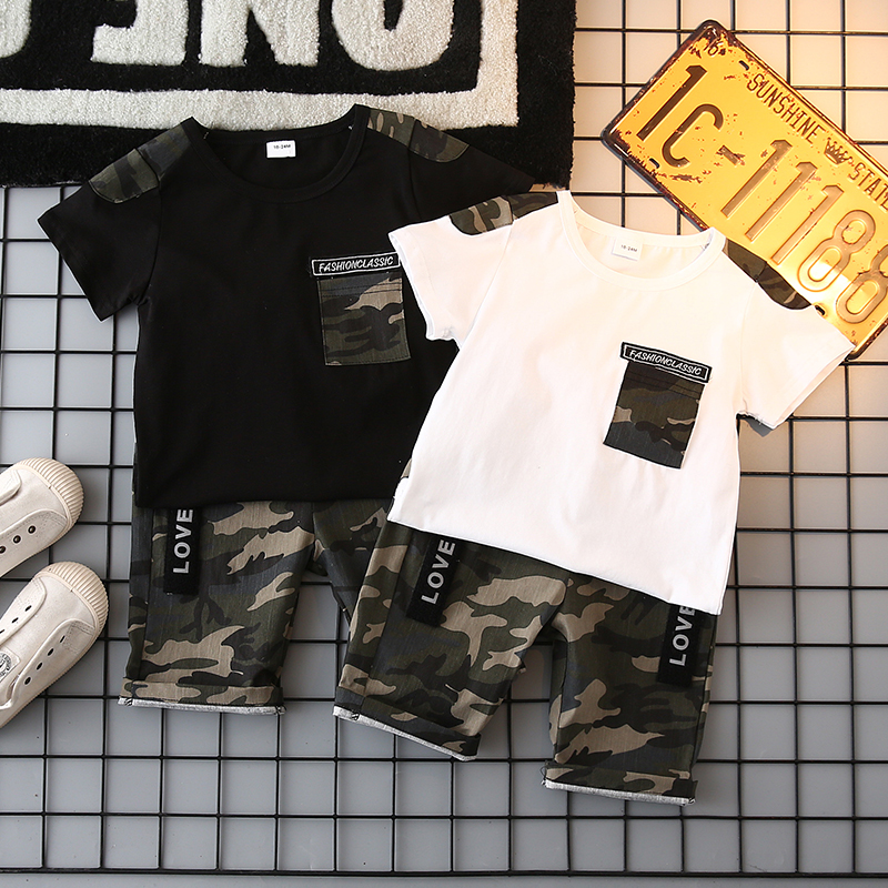 

2-piece Baby / Toddler Boy Camouflage Tee and Shorts Set