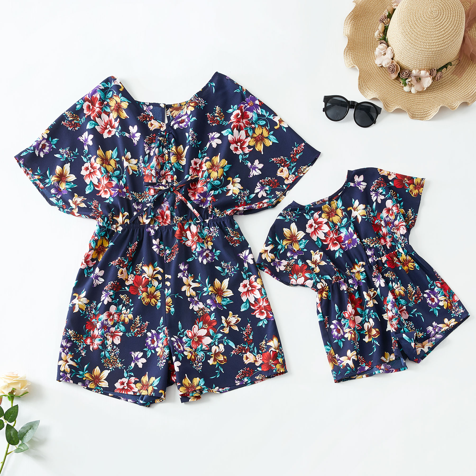 

Allover Floral Printed Matching Jumpsuits