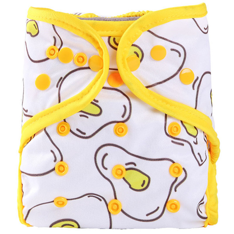 

Waterproof Adjustable Egg Print Cloth Diaper