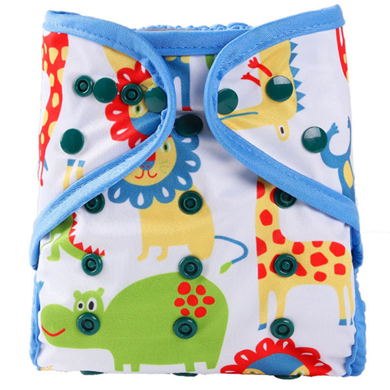 

Waterproof Adjustable Animal Print Cloth Diaper