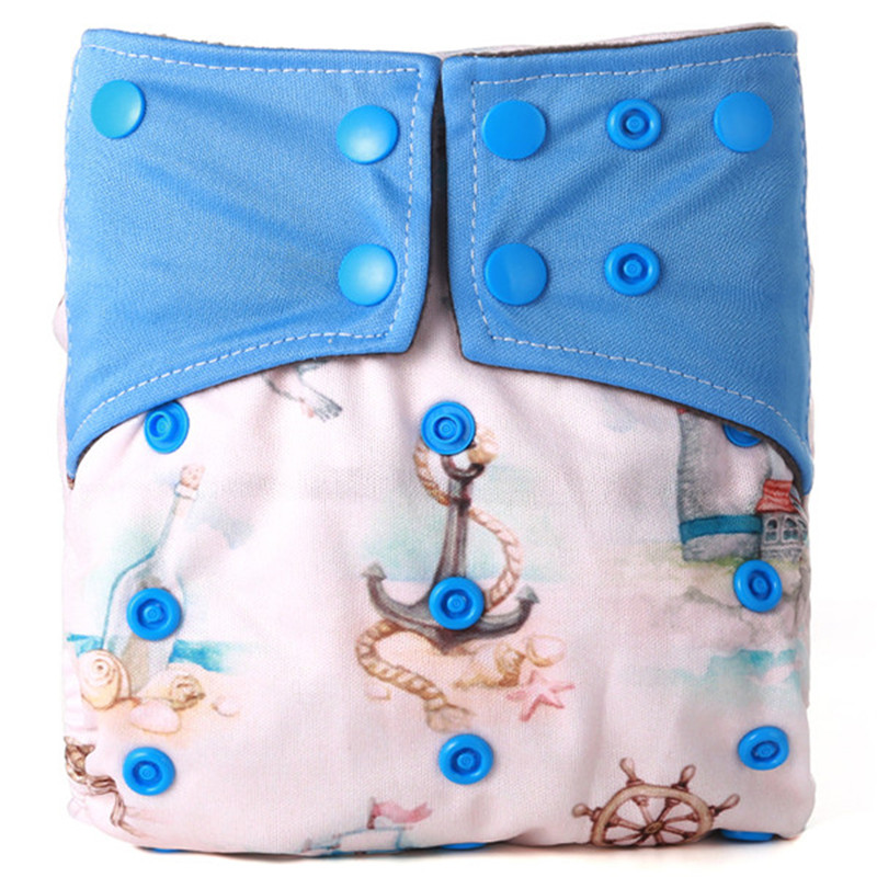 

Waterproof Adjustable Bottle Print Cloth Diaper