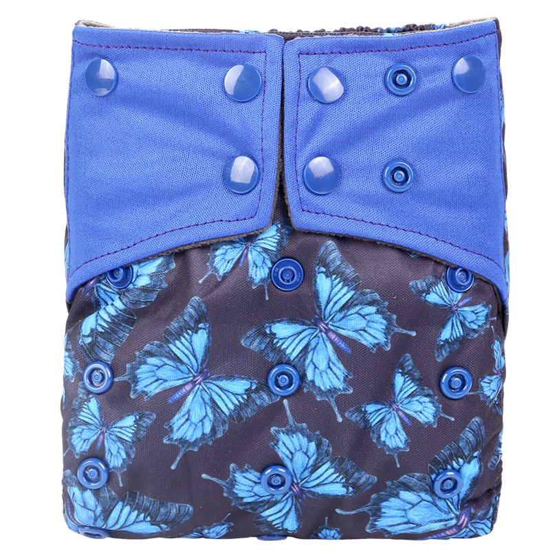 

Waterproof Adjustable Butterfly Print Cloth Diaper