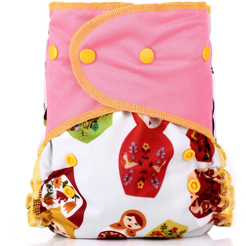 

Waterproof Adjustable Cartoon Print Pocket Diaper