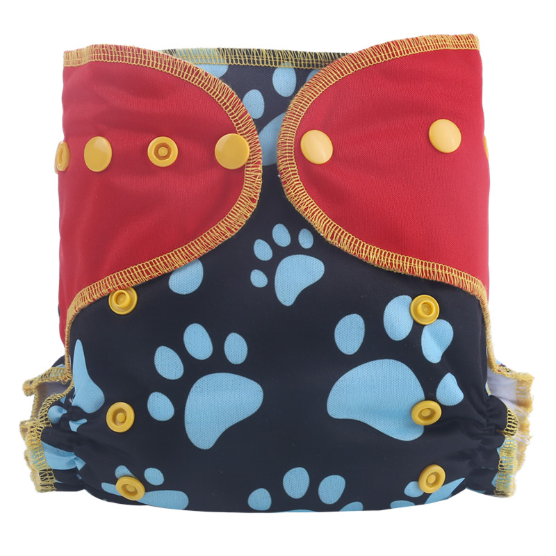 

Waterproof Adjustable Claw Print Pocket Diaper