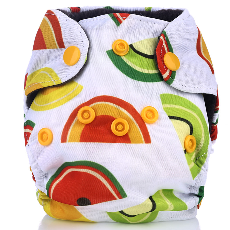 

Reusable Waterproof Fruit Print All in One Cloth Diaper