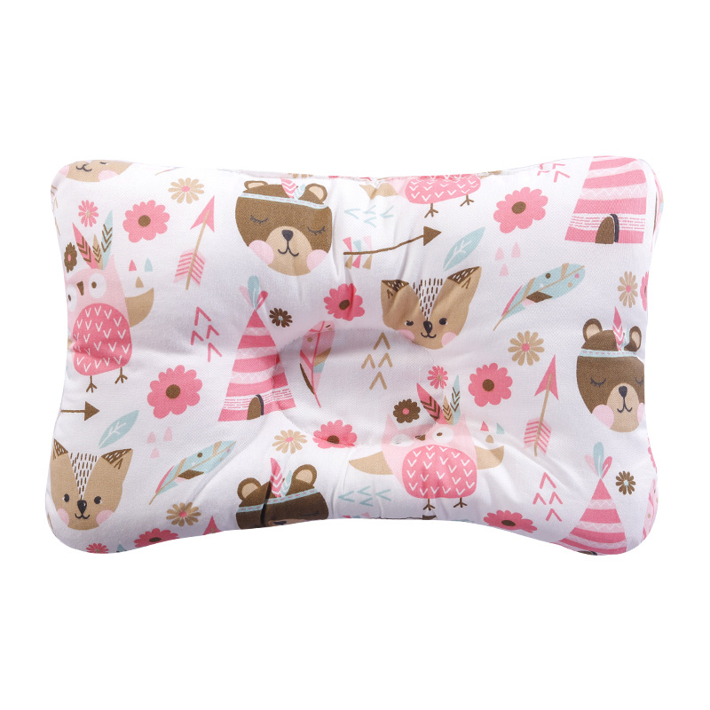

Newborn Breathable 3D Air Mesh Bear Print Organic Cotton Pillow
