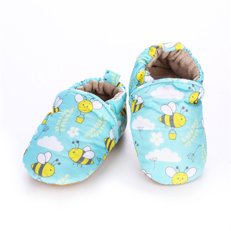

Baby / Toddler Bee Print Warm Prewalkers