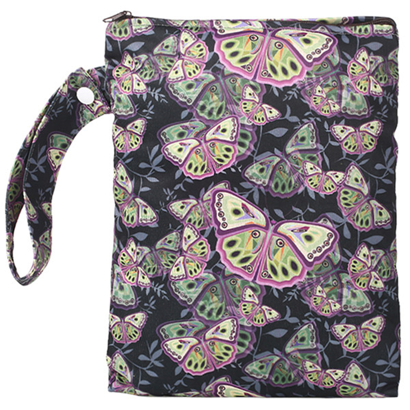 

Waterproof Butterfly Print Cloth Diaper Wet/Dry Bags