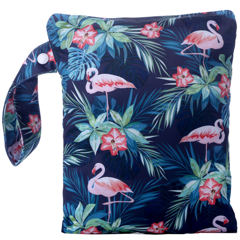 

Waterproof Flamingo Print Cloth Diaper Wet/Dry Bags
