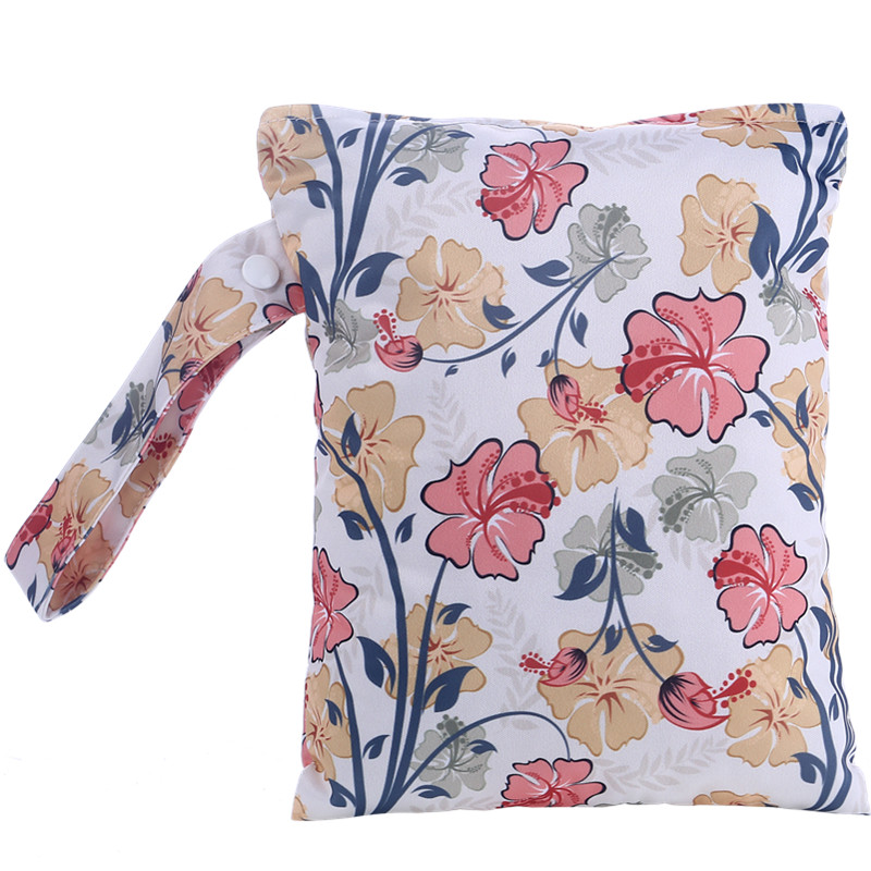 

Waterproof Floral Print Cloth Diaper Wet/Dry Bags