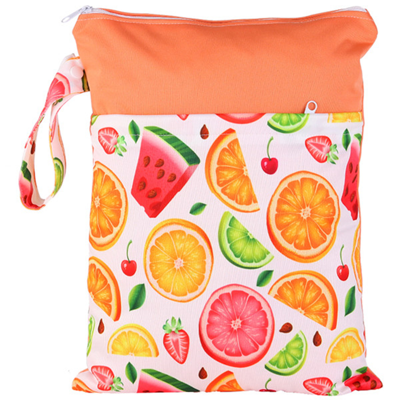 

Waterproof Fruit Print Cloth Diaper Wet/Dry Bags