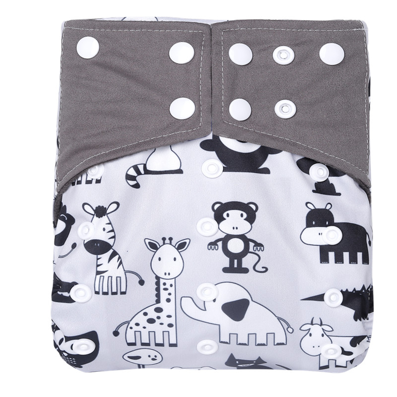

Waterproof Adjustable Animal Print Cloth Diaper