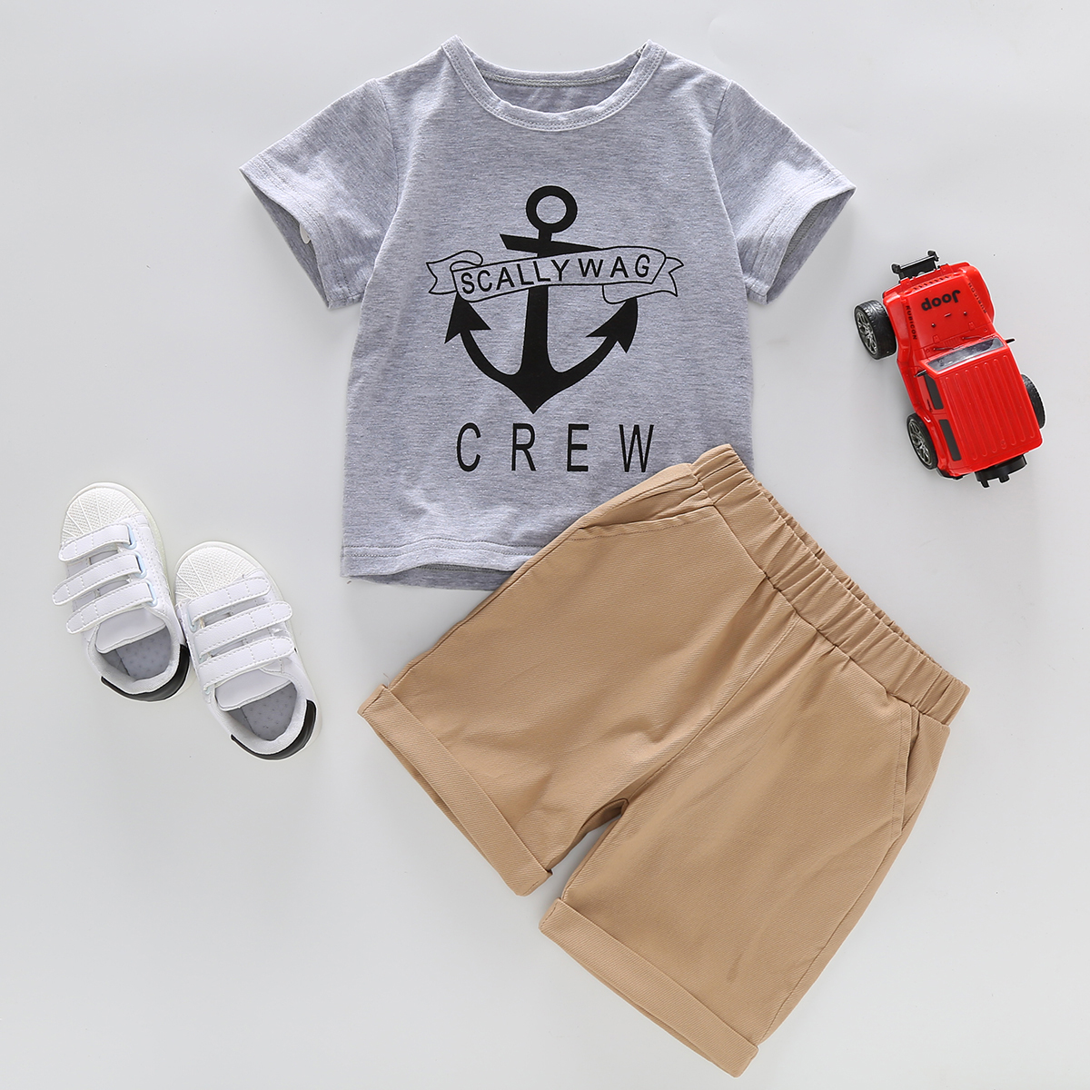 

Baby / Toddler Trendy Anchor Print Tee and Shorts Set