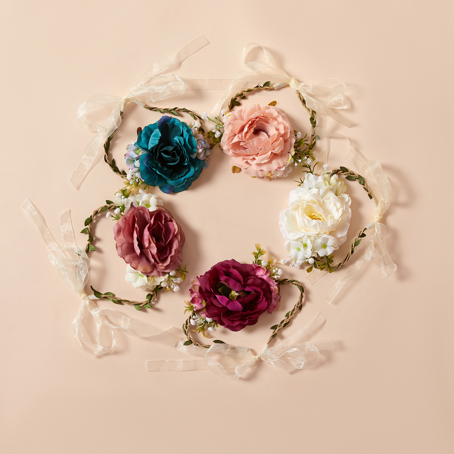 

Baby Girl Stylish Artificial Floral Decor Headband