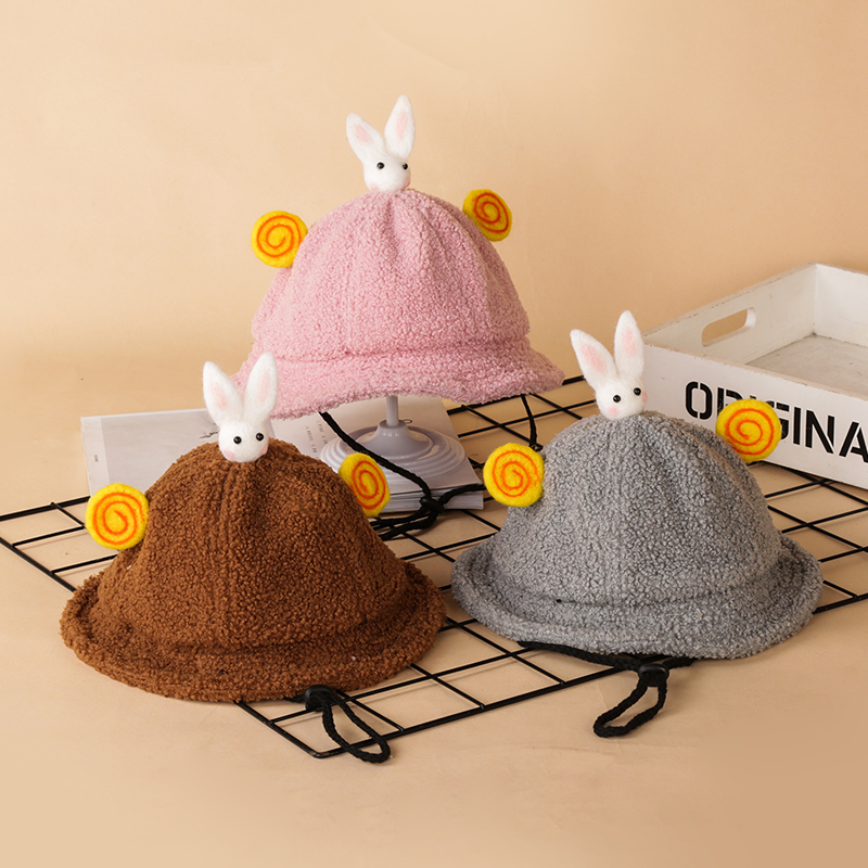 

Baby / Toddler Lovely Bunny Solid Tie Bucket Hat