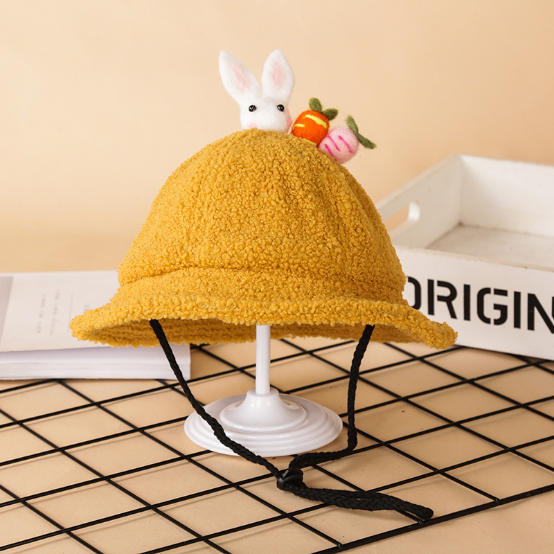 

Baby / Toddler Girl Solid Lovely Bunny and Carrot Bucket Hat
