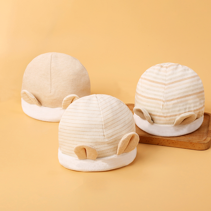 

Baby Solid Striped Fleece Hat