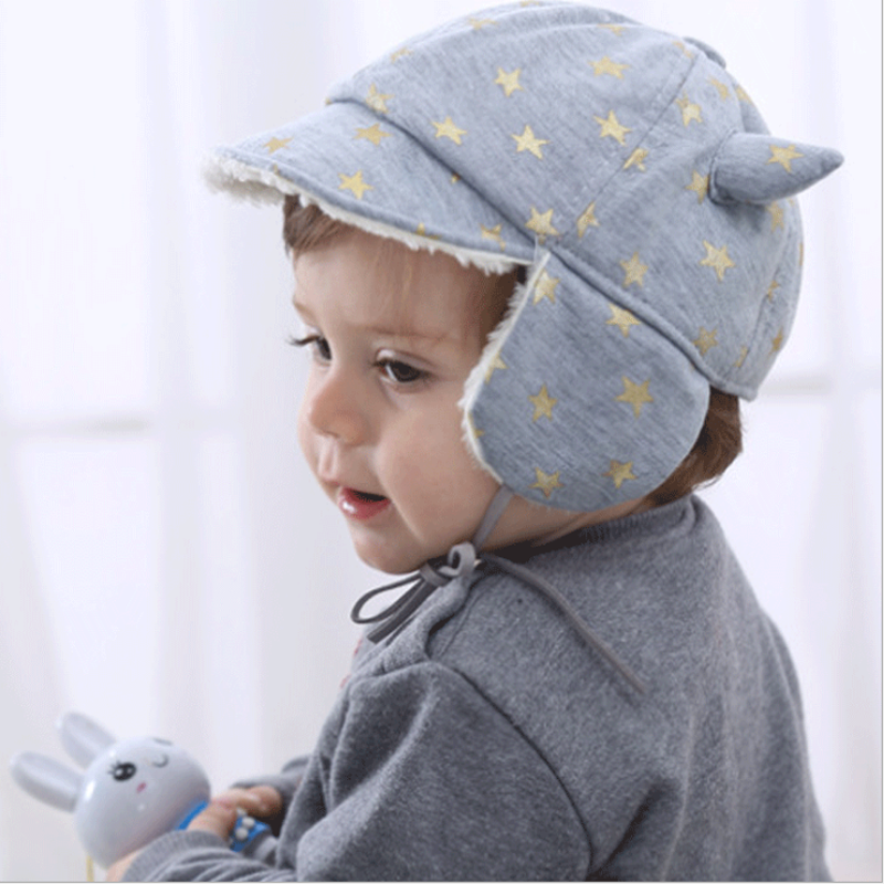 

Baby Warm Stars Print Fleece Hat