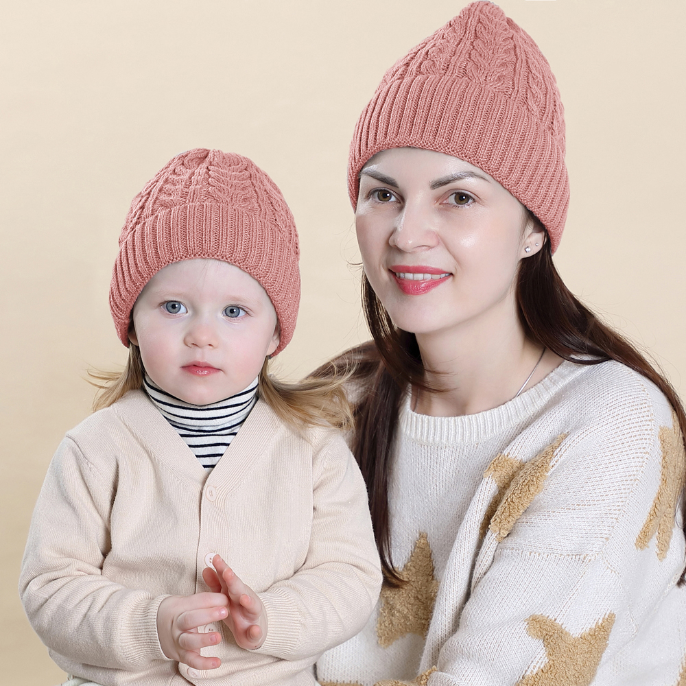 

Mommy and Me Multicolor Warm Knit Hats