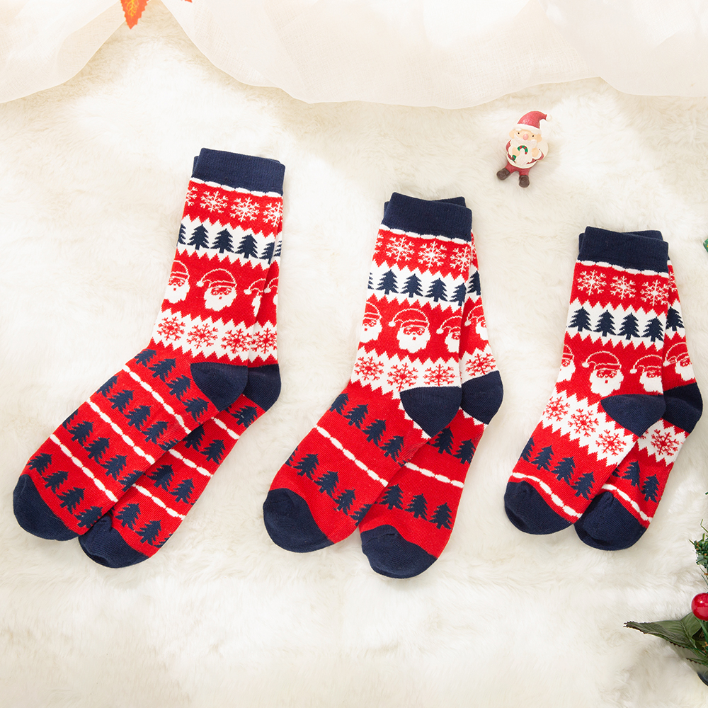 

Christmas Tree Pattern Print Socks for Family