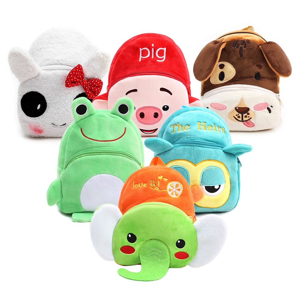 

Lovely Cartoon Animal Fleece Backpack for Children