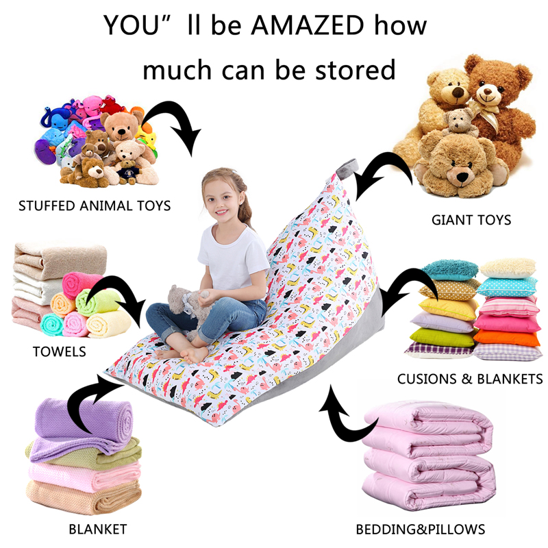 

Cartoon New Creative Storage Bag Chair Portable Kids Clothes Toy Storage Bags