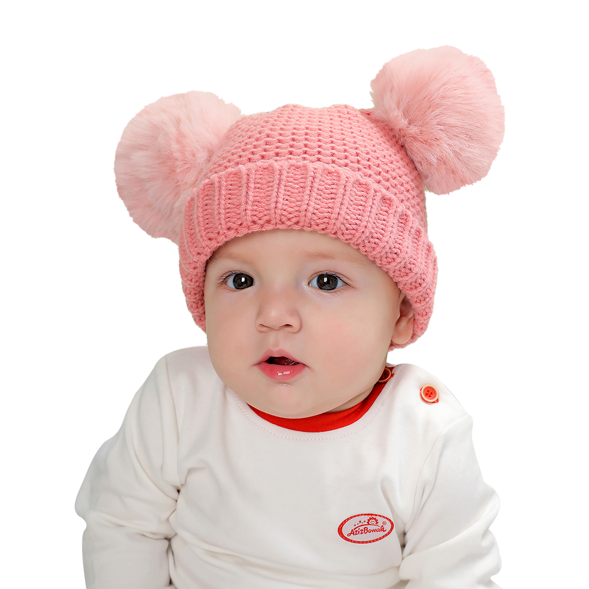 

Baby / Toddler Solid Pompon Knitted Hat