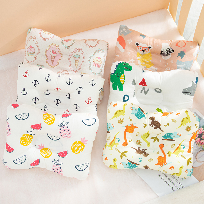 

Cotton Cartoon Stereotyped Baby Pillow Anti-eccentric Head Newborn Baby Pillow Four Seasons Universal Children Stereotyped Pillow