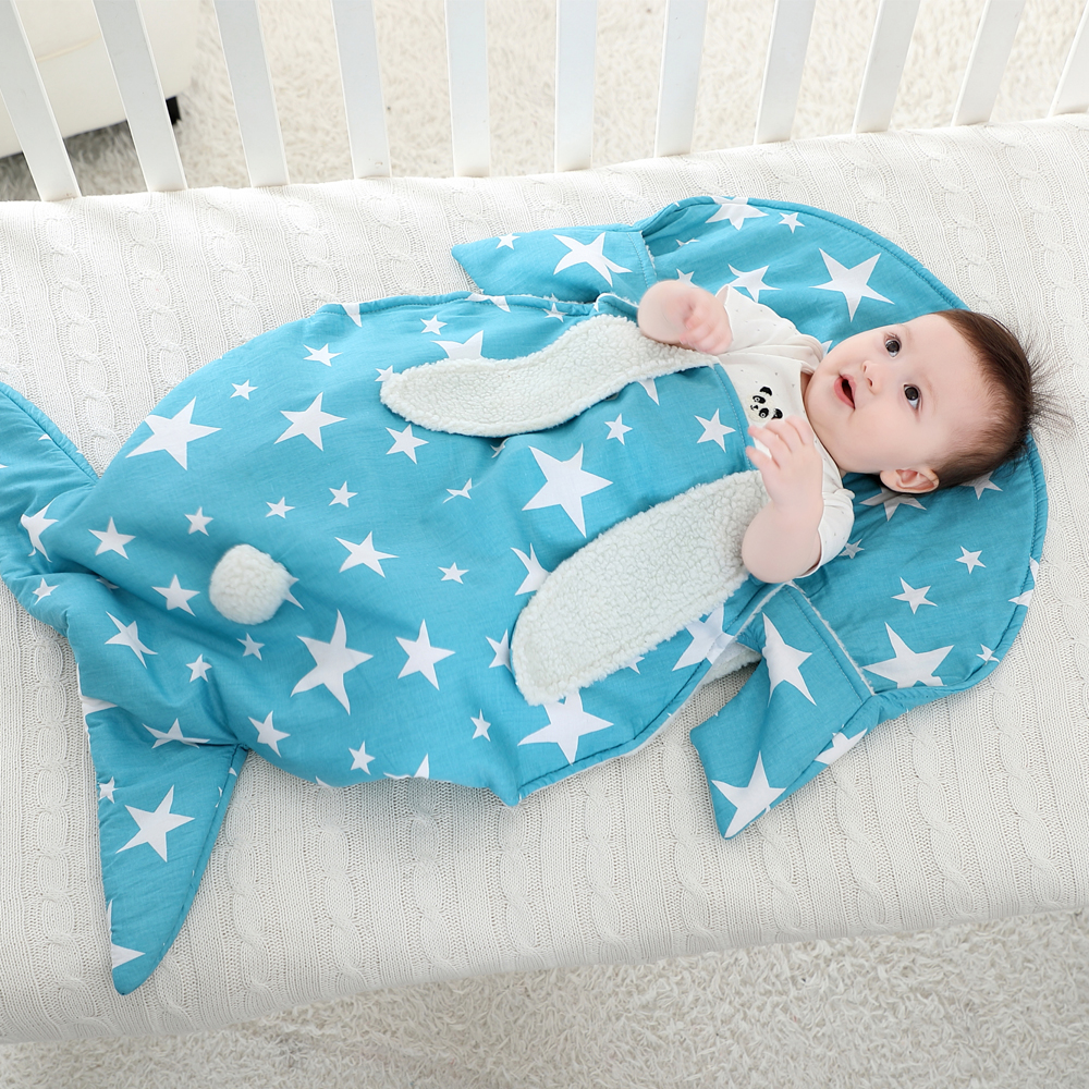 

Baby Boy Girl Newborn Swaddle Rabbit Print Winter Sleeping Bag
