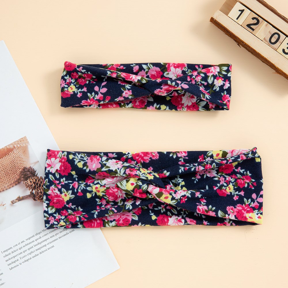 

Floral Print Headband Set for Mommy and Me