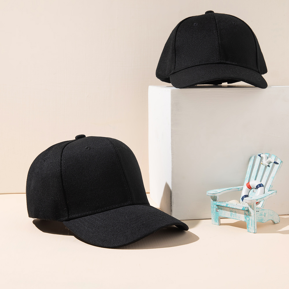 

Solid Black White Pink Baseball Caps for Mommy and Me