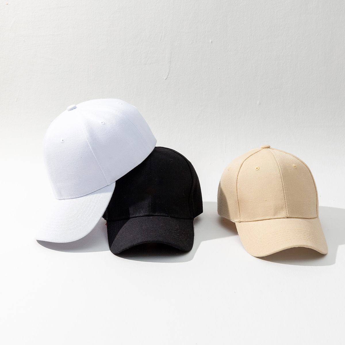 

3-pack Adult Simple Solid Baseball Cap Set