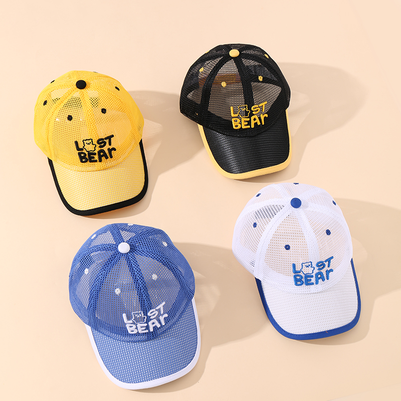 

Toddler / Kid Little Bear Letter Embroidery Mesh Baseball Cap