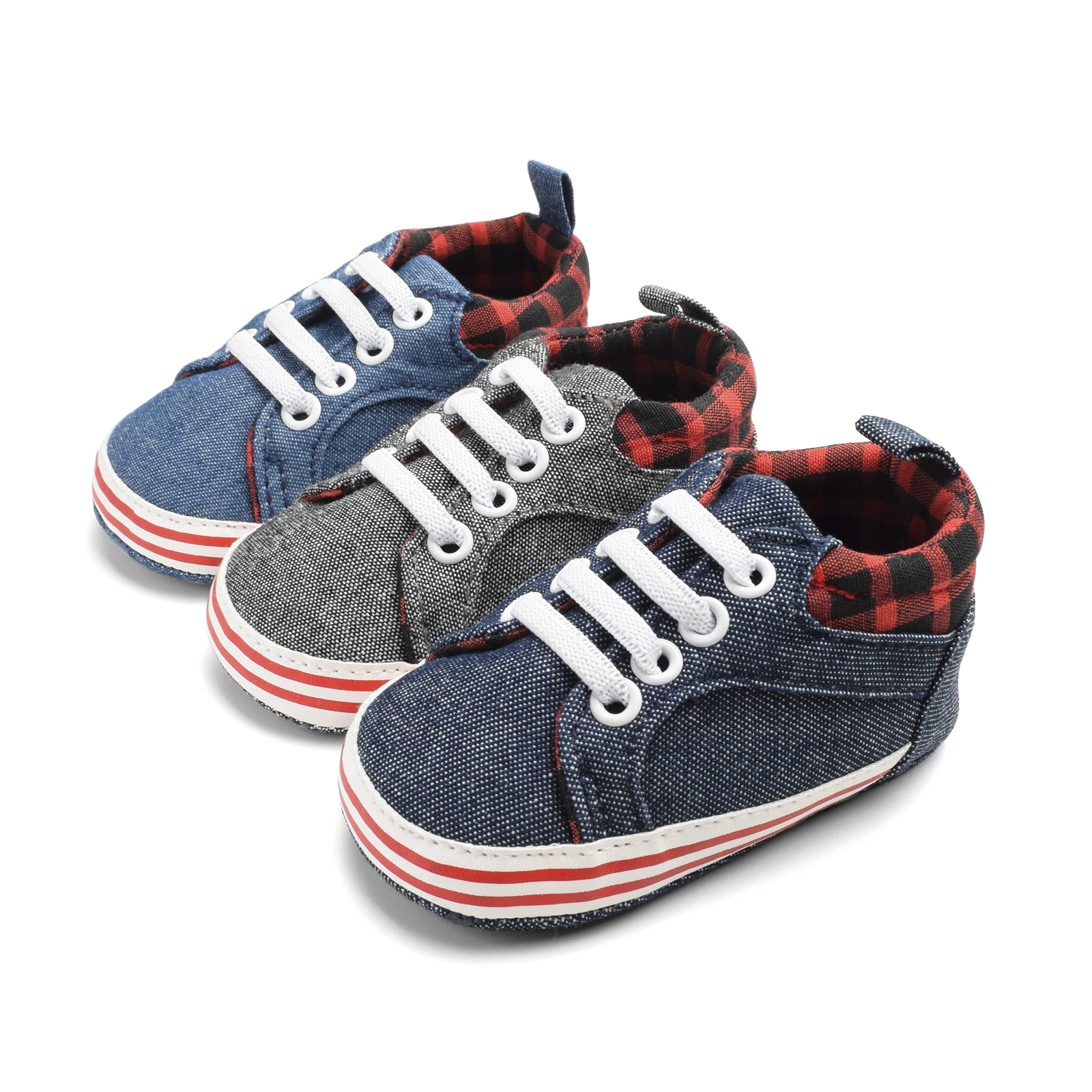

Baby / Toddler Plaid Elasticized Prewalker Shoes
