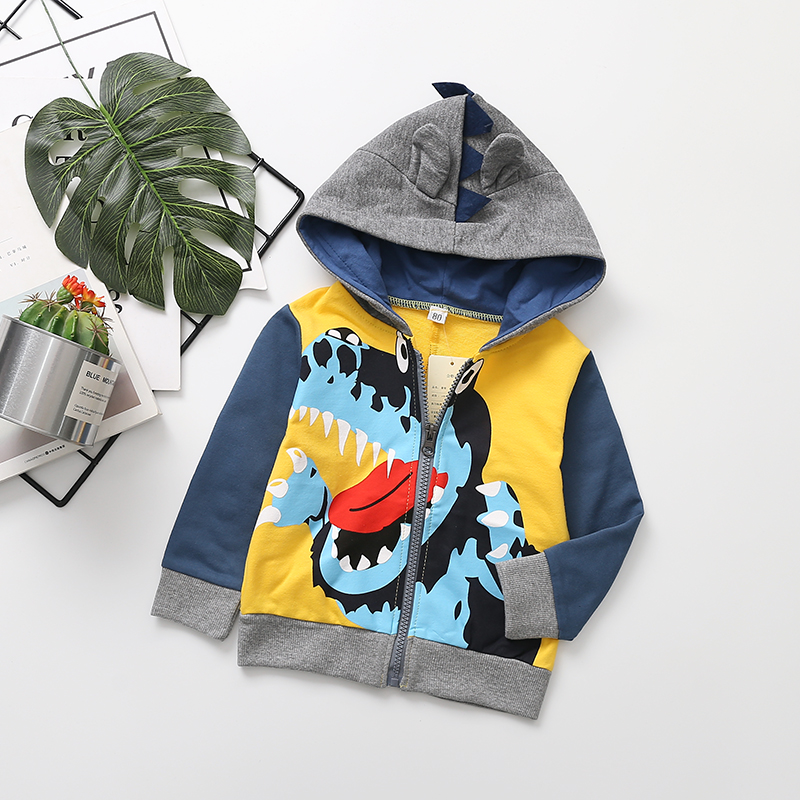 

Baby / Toddler Cartoon Crocodile Print 3D Decor Hooded Coat