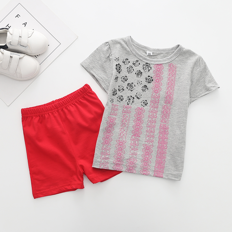

2-piece Baby / Toddler Lace Tee and Shorts Set