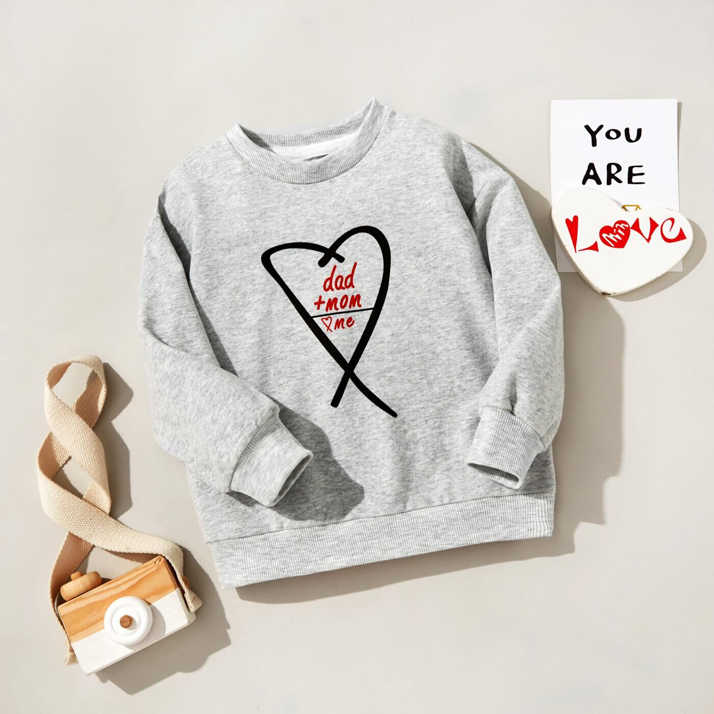 

Baby/Toddler Casual Heart Solid Pullover of Valentine