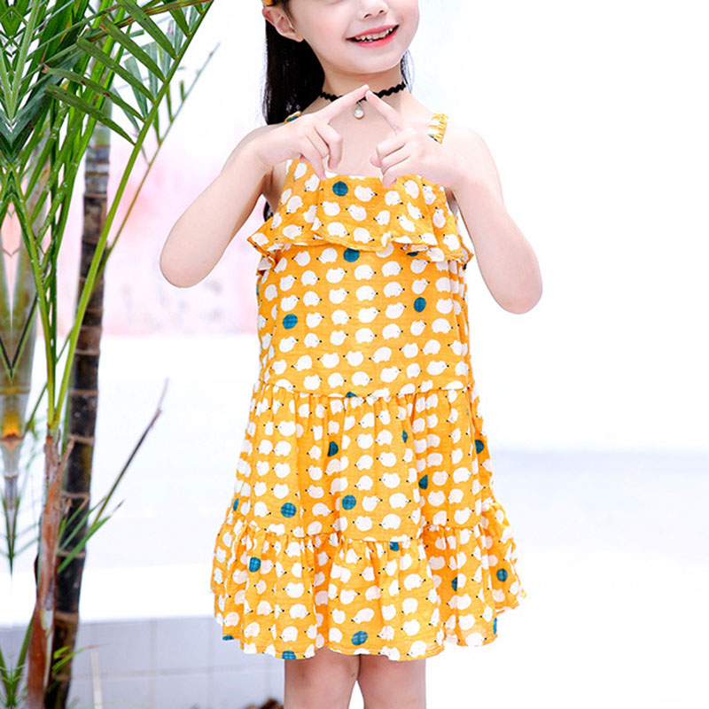 

Girl Cartoon Vest Summer Dress