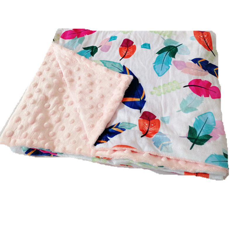 

Feather Print Baby Cotton Blanket