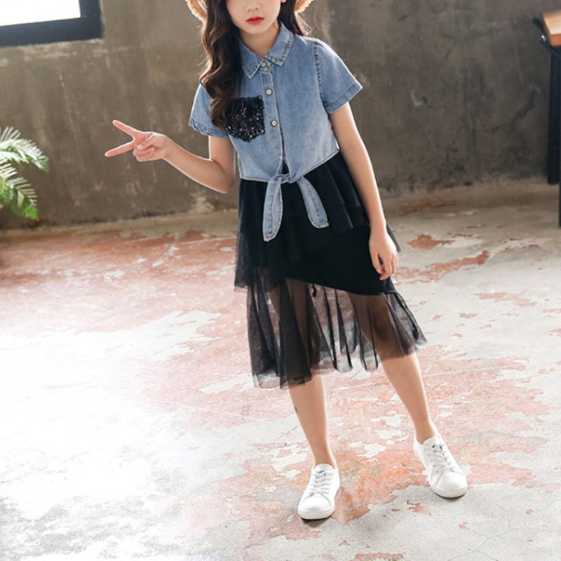 

Fashion Princess Cowboy Shirt and Mesh Skirt