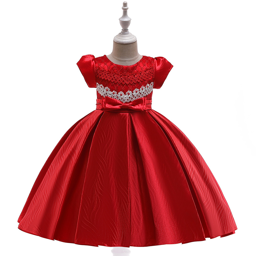 

Lace Collar Princess Wedding dress Print for Girls