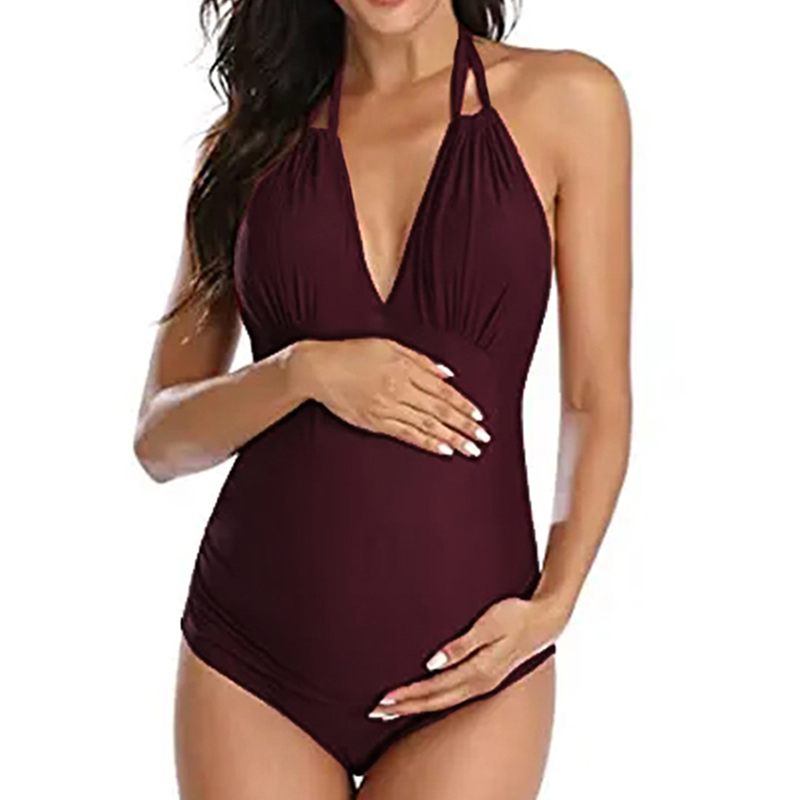 

Maternity 1pcs Plain one piece swimsuit