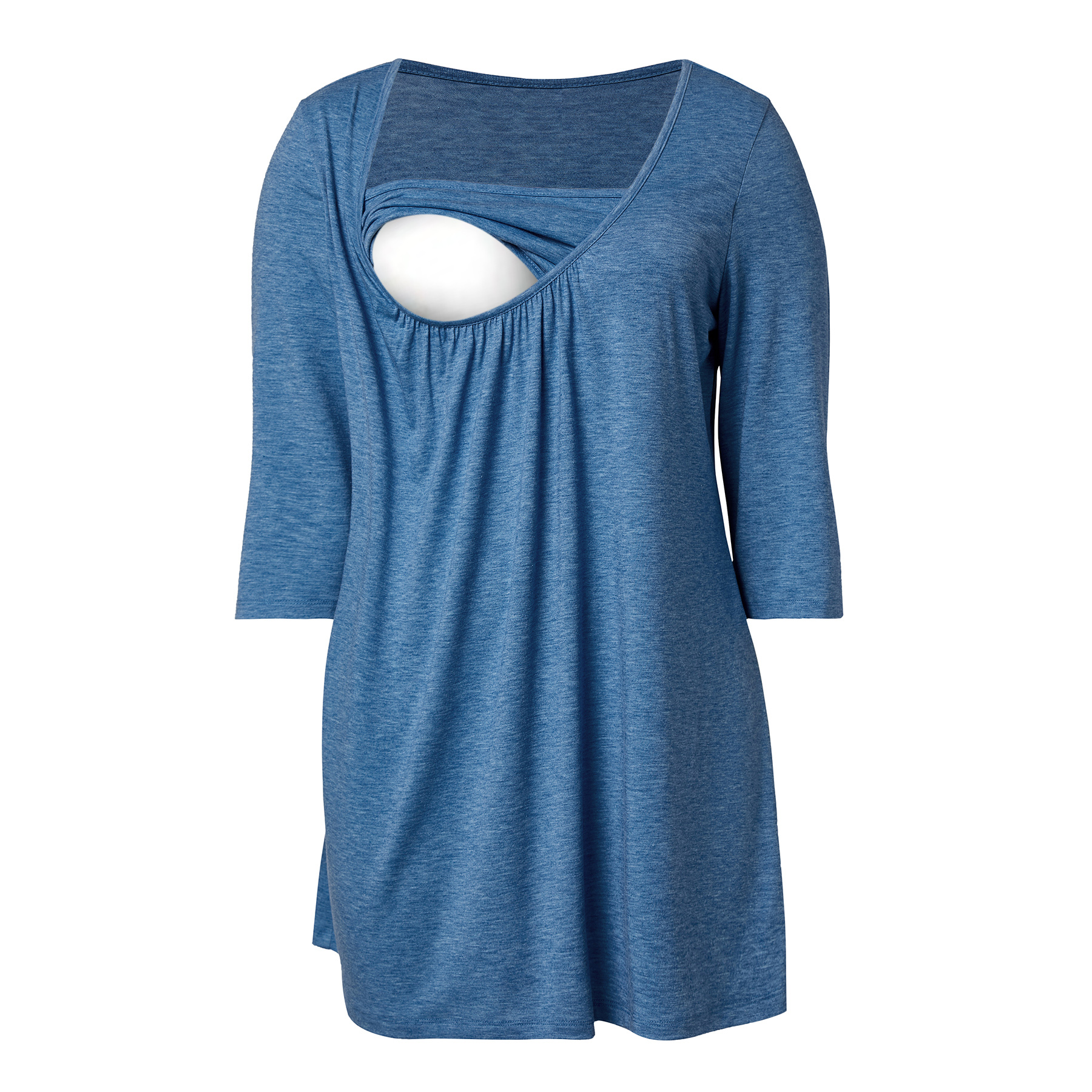 

Stylish Solid Half-sleeve Nursing Top
