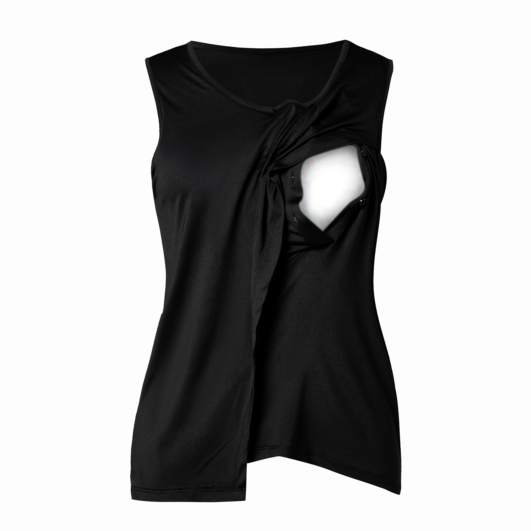 

Fashionable Solid Sleeveless Nursing Top