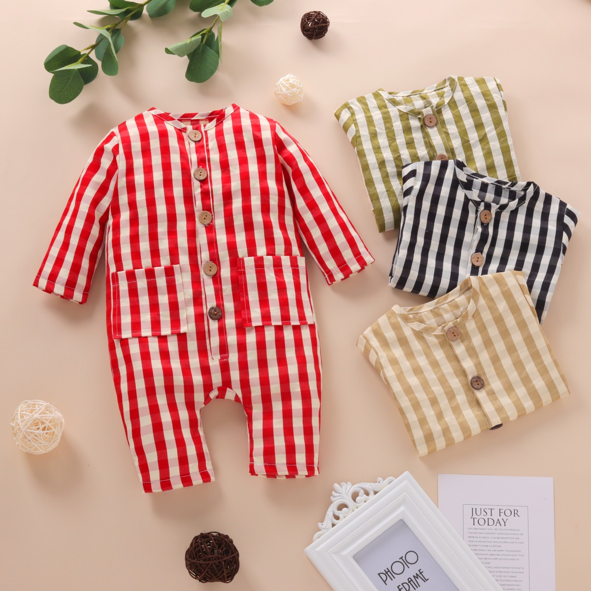 

Baby Plaid Pocket Jumpsuit
