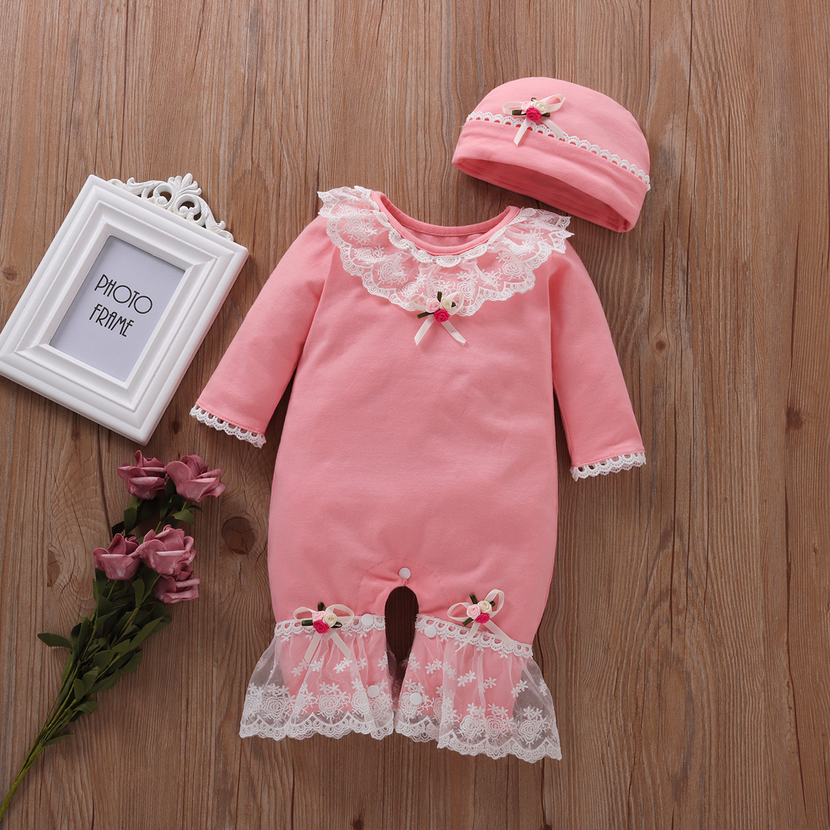 

2-piece Tulle Decor Jumpsuit with Hat