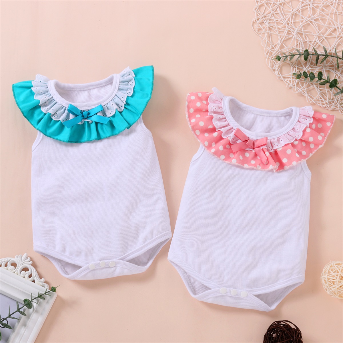 

1pc Baby Girl Cotton casual Rompers & Bodysuits