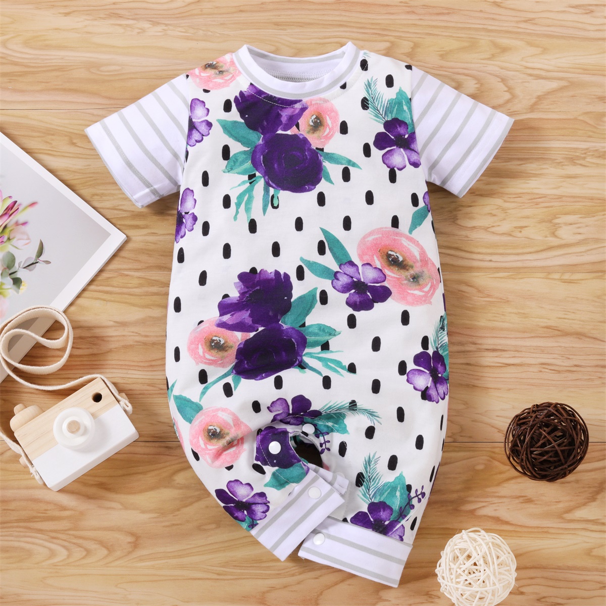 

Baby Unisex casual Floral Jumpsuit